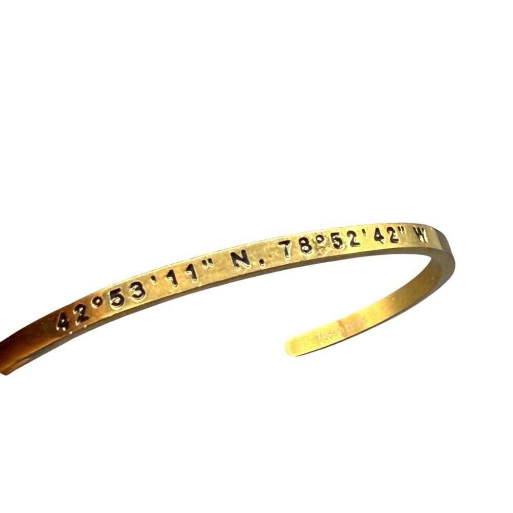 Modern Luxuri Latitude & Longitude Cuff Bracelet